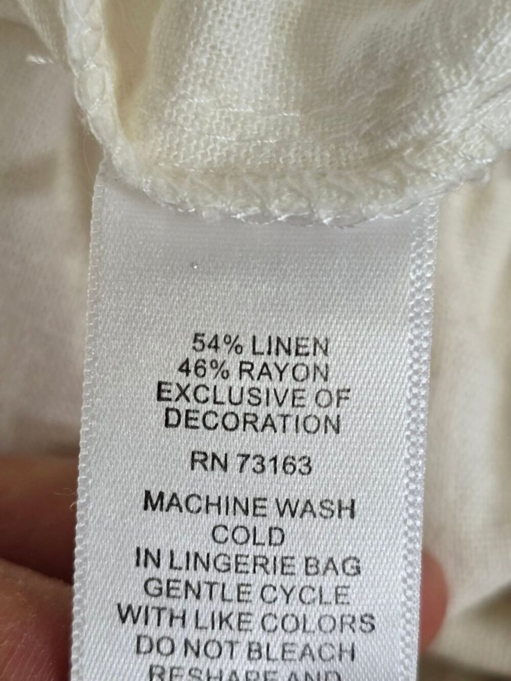 Melissa Paige White Linen Blend Drawstring Pants XL With Tassels Boho - Picture 3 of 5